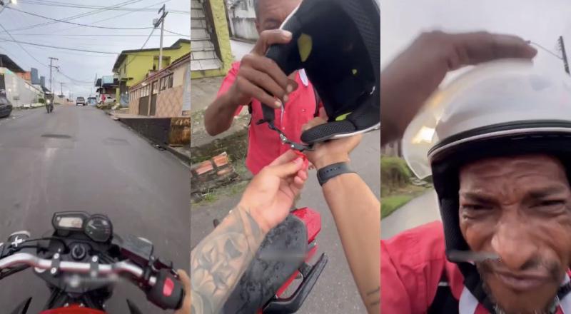 Motoqueiros de app filmam passageiros em pânico durante corrida veloz para ganhar likes em Manaus; veja