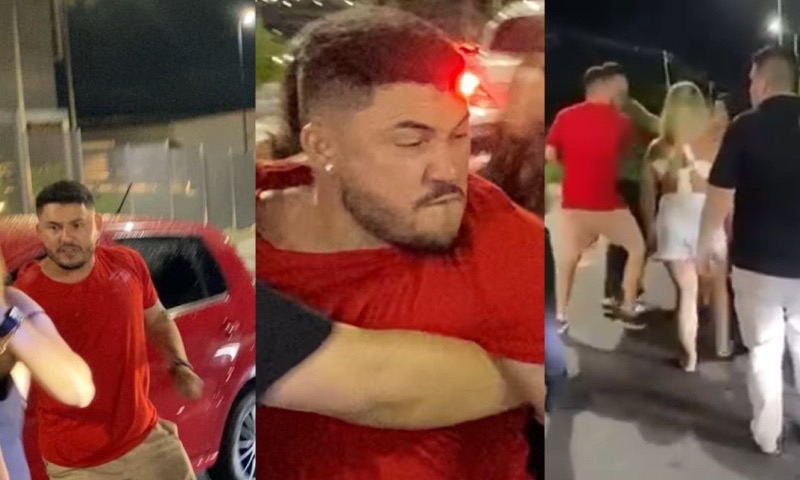 Mulher é brutalmente agredida por ‘valentão’ na saída do show do Natanzinho, em Manaus; veja vídeos