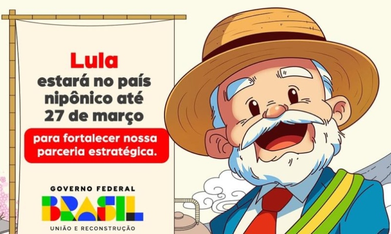 Secretaria de Comunicação transforma Lula em “anime” para explicar viagem ao Japão