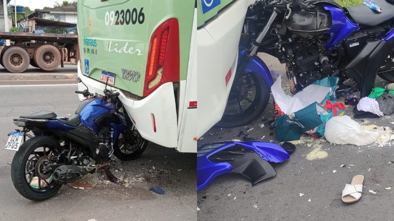 Urgente: passageira de moto por app morre em grave acidente na Torquato Tapajós; veja vídeo