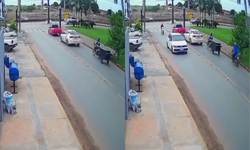 “Sinal verde para matar”: motoqueiro é executado enquanto esperava o semáforo abrir; veja vídeo