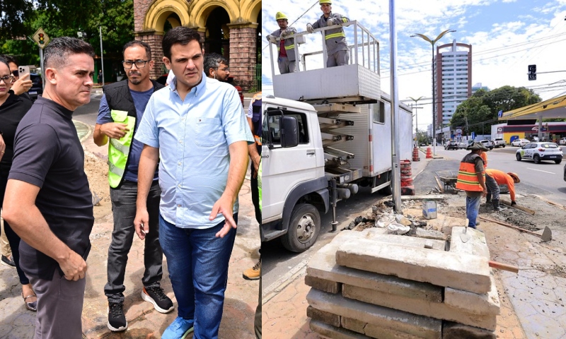 Prefeito David Almeida fiscaliza obras viárias para melhorar fluidez e segurança no trânsito de Manaus