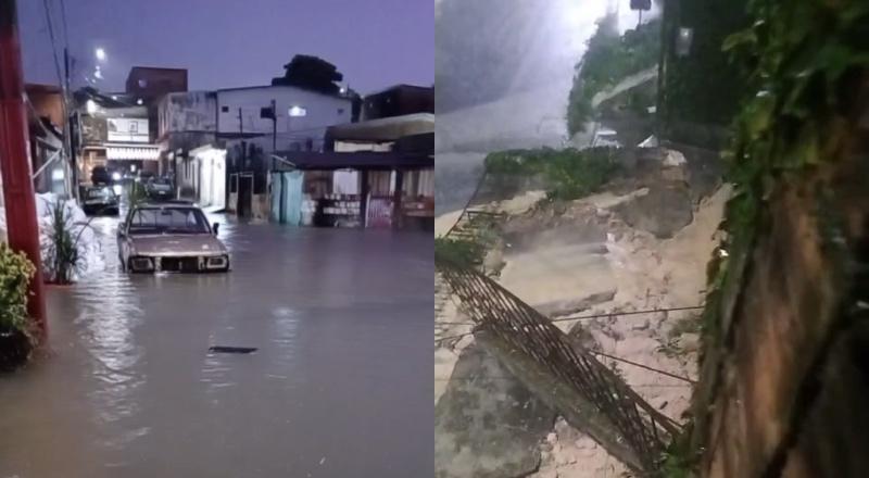 Temporal derruba muros e deixa bairros de Manaus debaixo d’água; veja vídeos