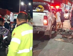 Acidente entre moto e carro deixa motociclista ferido no bairro Zumbi; veja vídeos