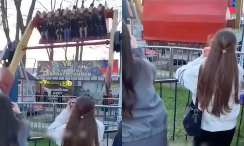 Vídeo chocante mostra momento em que mulher é arremessada de brinquedo; veja
