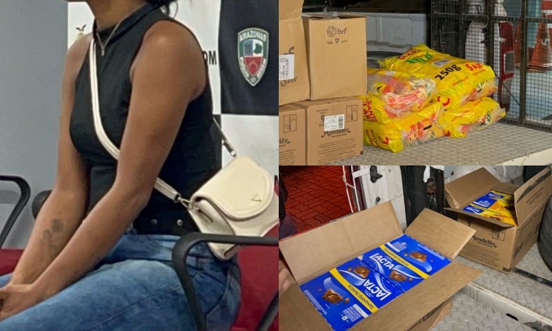 Novinha é presa após furtar R$ 5 mil em café, chocolate e calabresa no Nova Era da Compensa; veja vídeo