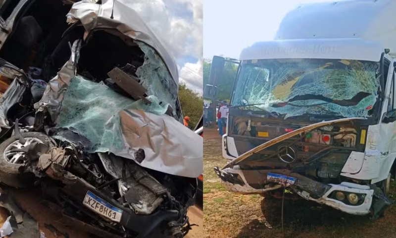 Tragédia: caminhão esmaga van e deixa seis mulheres mortas; veja vídeo