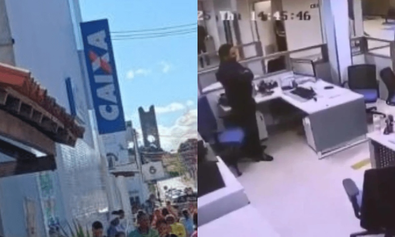 Vídeo mostra confusão que terminou em morte em agência da Caixa; veja vídeo