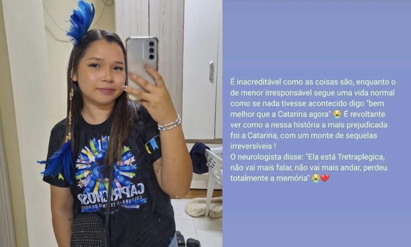 Estudante da UEA que sofreu acidente de moto em Parintins perde a memória e fica tetraplégica; veja vídeo