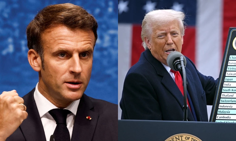 Macron pede para que empresas da União Europeia suspendam investimentos nos EUA; veja vídeo