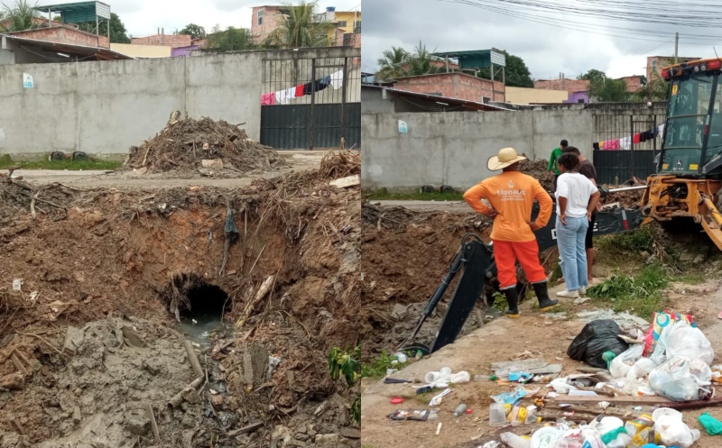 Morador bloqueia rede de esgoto para vender terreno e prejudica comunidade no Águas Claras; veja vídeo