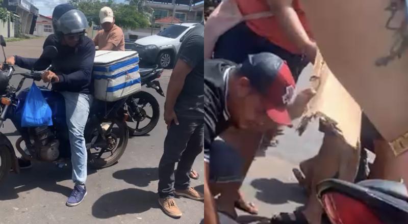 Urgente: jovem delira de dor e teme perder a perna após acidente de moto em Manacapuru; veja vídeo