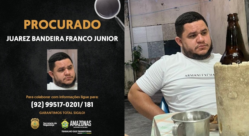 Procura-se Juarez: homem que bateu na esposa com bebê no colo está foragido no AM