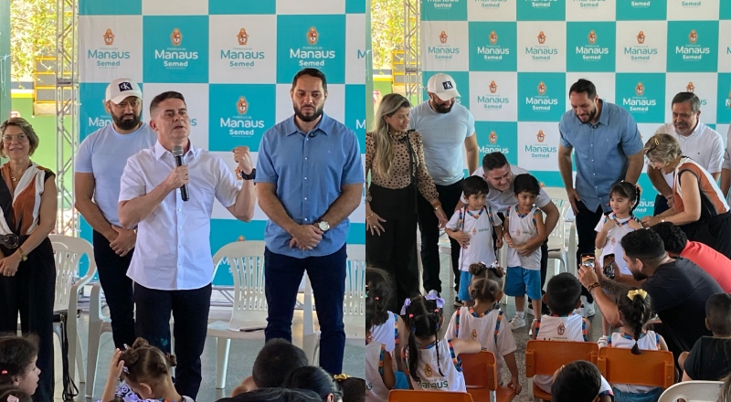 Prefeito David Almeida entrega kits de fardamento e material escolar para estudantes