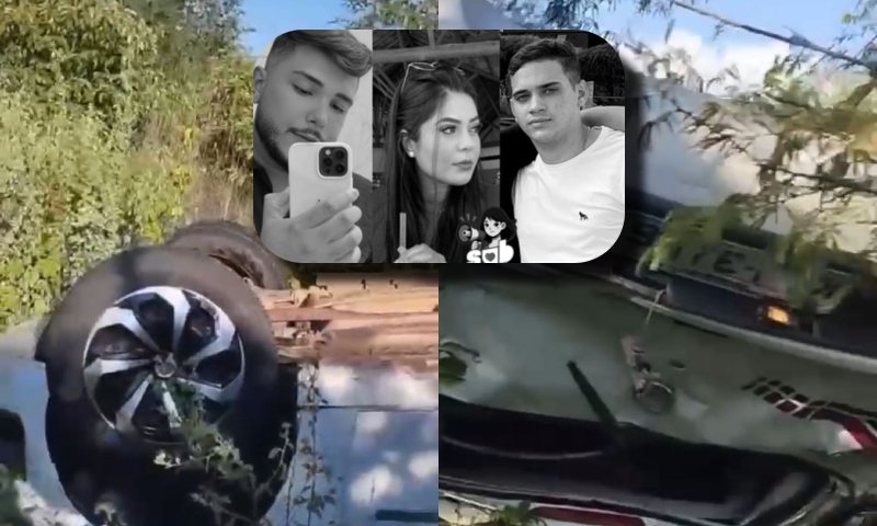 Tragédia: três jovens morrem durante acidente na BR-230 e corpos ficam espalhados no canteiro; veja vídeo