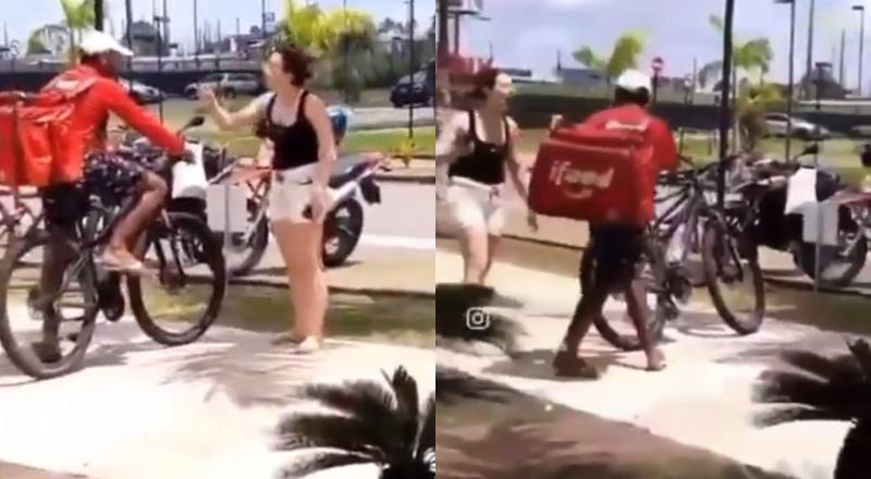 Delegada surta com entregador que não subiu com pedido até seu apartamento: ‘Bora, seu vagabundo!’; veja vídeo