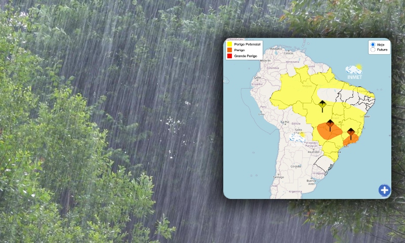 Inmet emite alerta de ‘chuvas intensas’ neste Sábado de Aleluia na maior parte do Brasil; veja