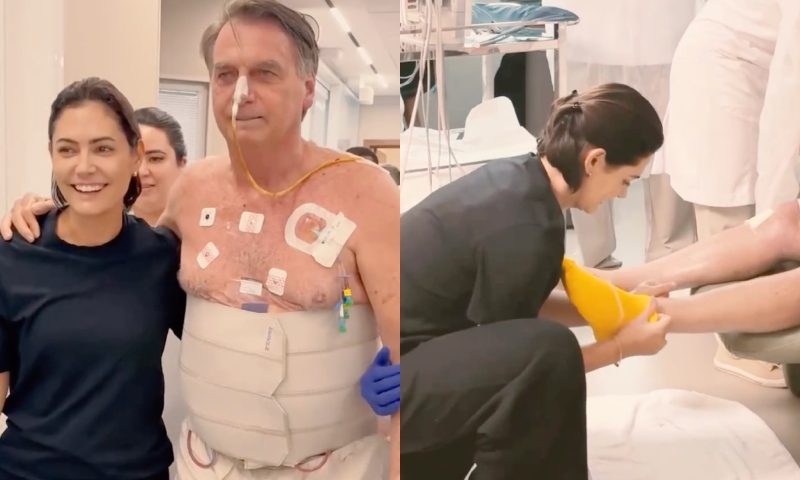“Minha esposa”: Bolsonaro posta vídeo agradecendo a Michelle por amor e carinho em um momento tão difícil; veja
