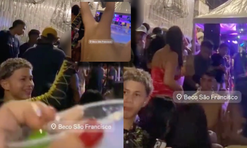 ‘Amostradinho’ exibe arma durante baile funk no Beco São Francisco, em Manaus; veja vídeo