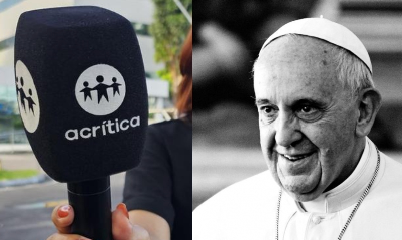 TV A Crítica troca canoplas azuis por pretas em sinal de luto ao Papa Francisco