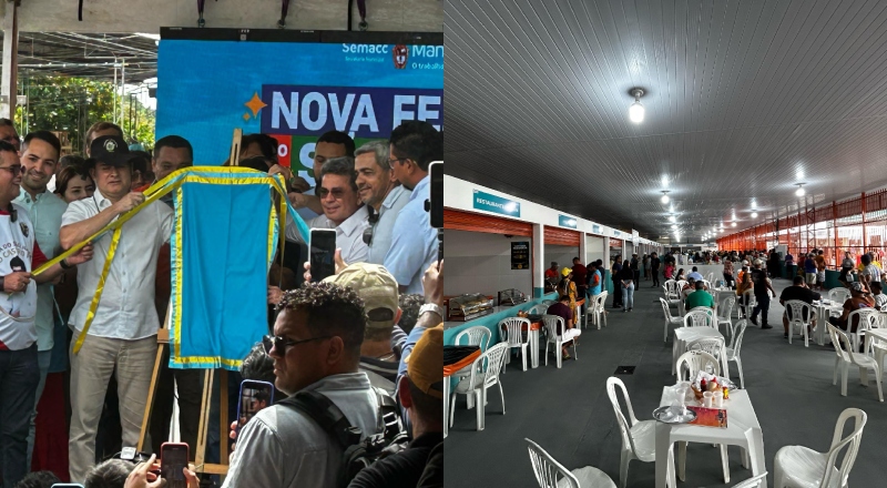 Prefeito de Manaus, David Almeida, entrega Feira do São Jorge totalmente reformada