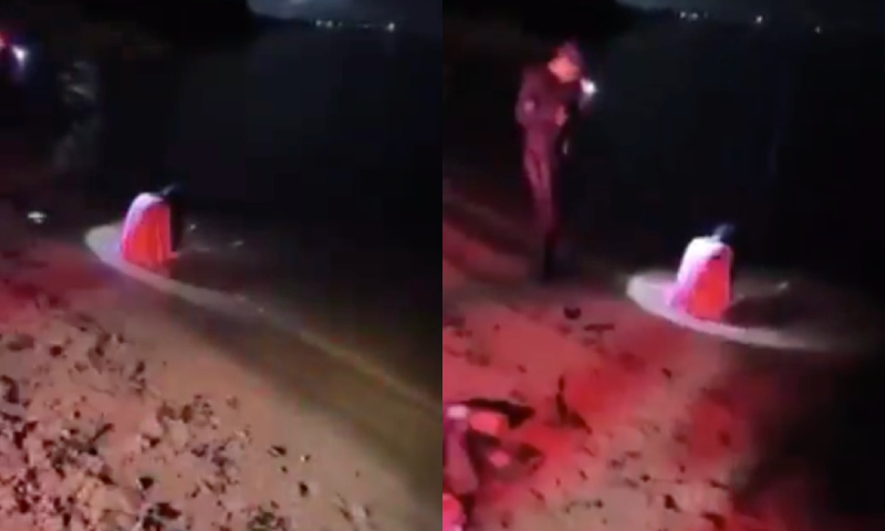 “Tu é doido é, tá amarrado”: policiais encontram “Samara de Manaus” de madrugada na praia da Ponta Negra; veja