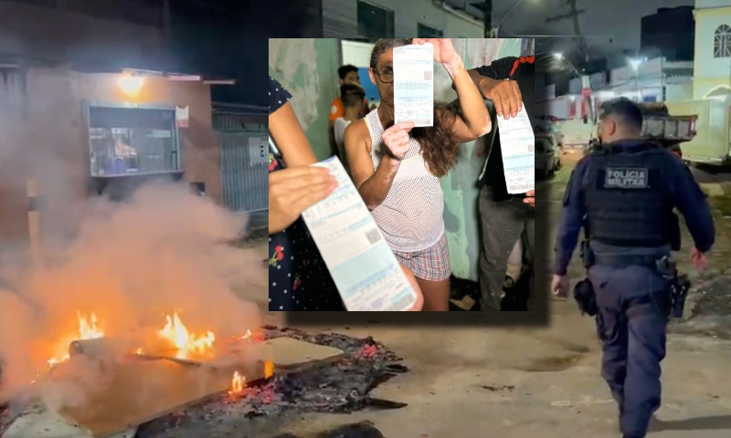 “Quem é o CEO da Águas de Manaus?”: moradores do Bairro Santo Agostinho fazem manifestação pela falta de água