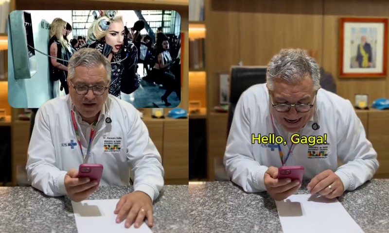 “Hello, Gaga!”: Ministro da Saúde usa música de Lady Gaga para divulgar vacina; veja vídeo