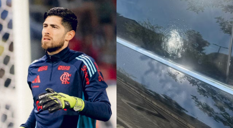 Carro do goleiro Rossi, do Flamengo, é a alvejado a tiros no RJ; veja