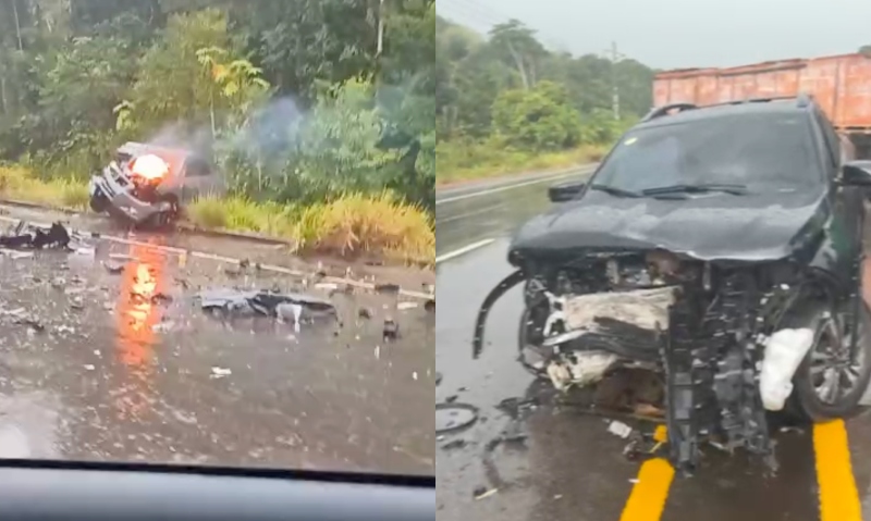 Urgente: mulher grávida morre em grave acidente na AM-070, que liga Manaus a Manacapuru; veja vídeo