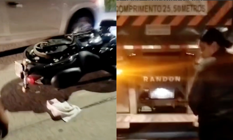 “É devastador ver isso”: motoqueiro tem corpo partido ao meio durante acidente com caminhão; veja vídeo