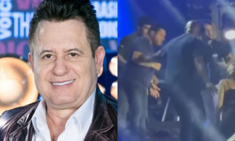 Cantor Marrone cai do palco, se machuca e show é cancelado; veja vídeo