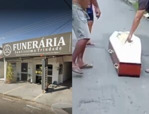 Funerária Santíssima Trindade diz que vai apurar causa do acidente que derrubou caixão com morto em Manaus; veja vídeo