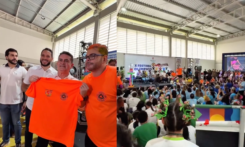 Prefeito David Almeida celebra 10 anos do Festival Olímpico da Educação Infantil e anuncia concurso público para a Semed; veja vídeo