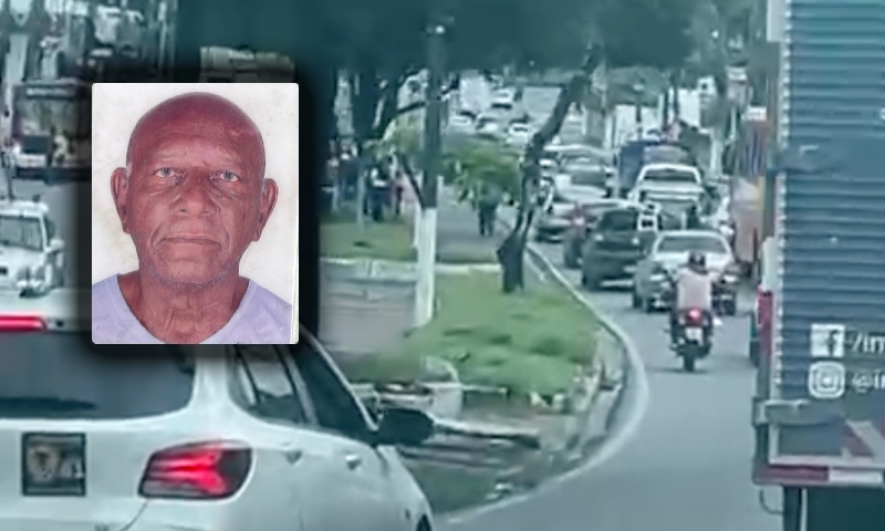 Idoso morre atropelado ao tentar atravessar avenida no bairro Cidade Nova; veja vídeo