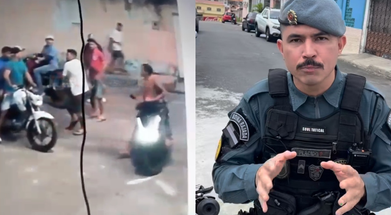 Homem filmado entregando armas para bandidos pode ter ligação com ataque a PM em Manaus; veja vídeo