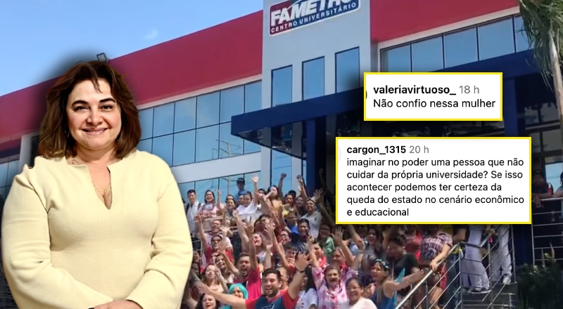 Maria do Carmo têm candidatura ao governo do AM rejeitada até pelos próprios alunos: “Não cuida nem da Fametro!”