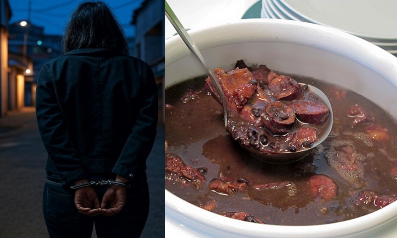 Mulher canibal faz feijoada com a “linguiça” do marido, revela Polícia