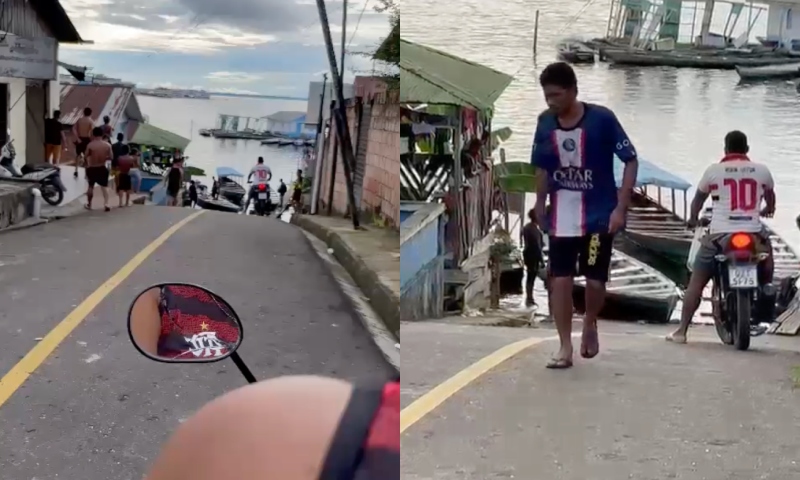“No Amazonas é assim”: homem é espancado dentro de rabeta após cometer série de roubos em Tefé; veja vídeo