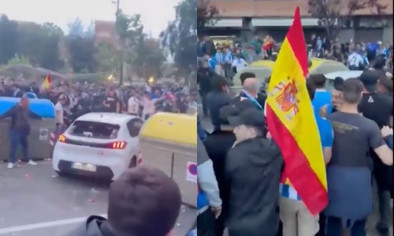 Mulher atropela 17 torcedores que esperavam para assistir o jogo do Espanyol x Barcelona; veja vídeo