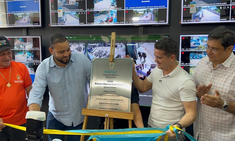 Prefeito David Almeida inaugura o 2º Núcleo Operacional da Guarda Municipal em Manaus; veja vídeo