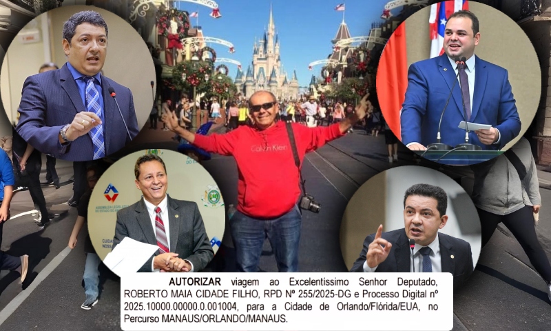 Escândalo: deputados do Amazonas embarcam para Orlando com dinheiro público e levam “influencer” de turismo na bagagem; veja