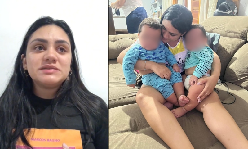 Mãe de bebês gêmeos chora e diz que está sendo impedida de ver os filhos em Tefé: “Eu estou desesperada”; veja vídeo