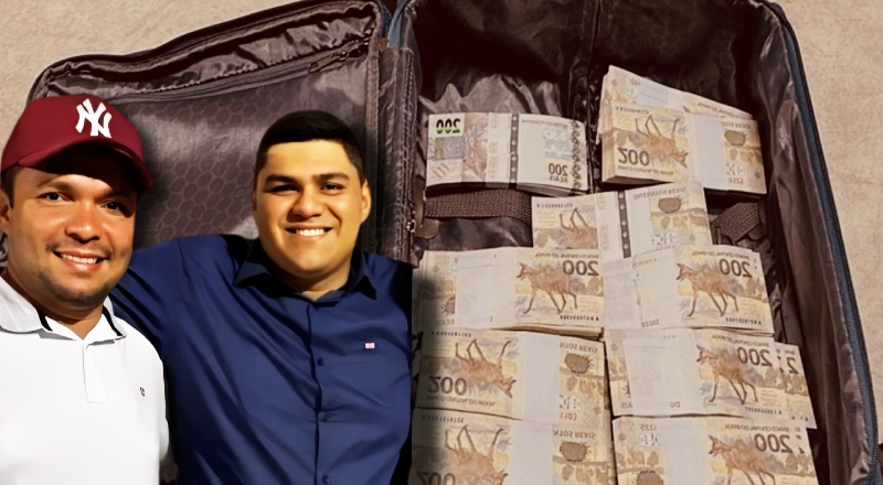 Empresário preso com R$ 1,2 milhão em mala é pai do vereador Lucas Moitinho, o mais votado de Presidente Figueiredo