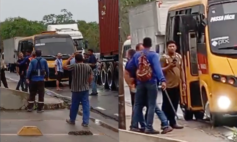 Marmanjos saem no soco durante briga de trânsito no Distrito Industrial; veja vídeo