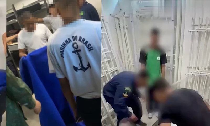 “Quartel da Brotheragem”: recruta da Marinha leva mordida nas nádegas durante trote; veja vídeo