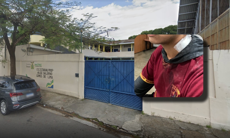 Adolescente é esfaqueado por colega de sala na Escola Alice Salerno, em Manaus; veja vídeo