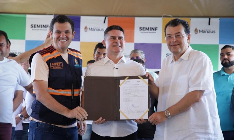 Prefeito David Almeida autoriza obra estratégica para integrar anel viário Sul e melhorar trânsito na zona Oeste; veja