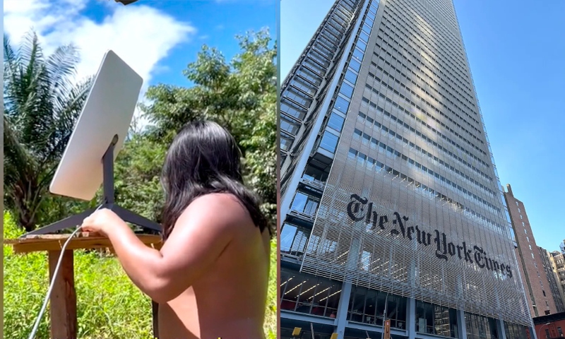 Indígenas do AM que usam Starlink processam New York Times em R$ 1 bilhão por Fake News que os acusam de vício em pornografia