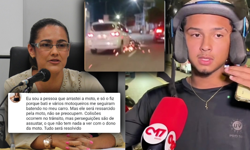 Procuradora Fabiola Salmito se manifesta e diz que irá dar uma moto nova para entregador; veja